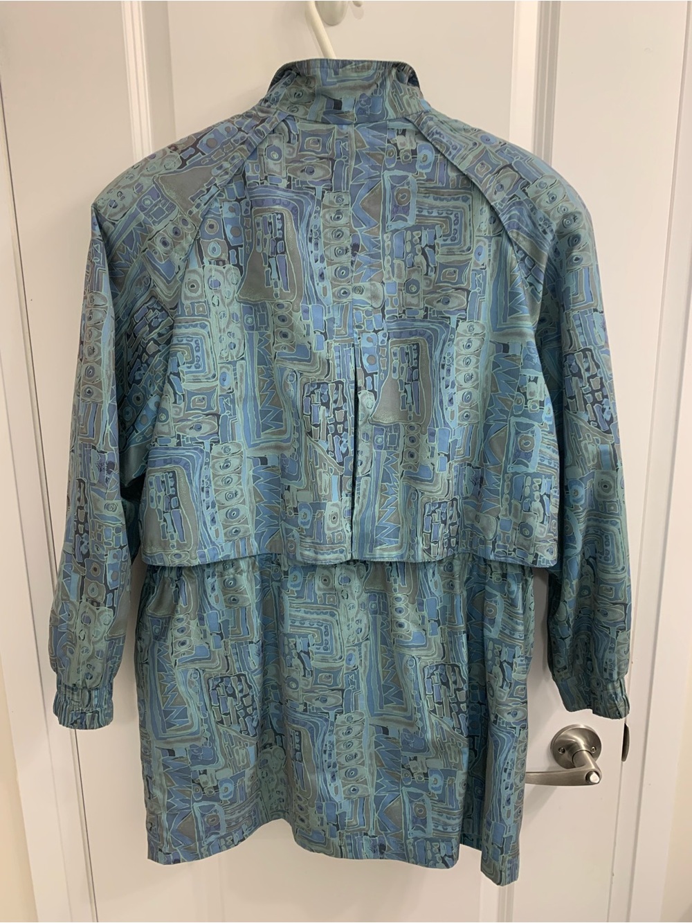 Vintage Luba Paris Blue Patterned Women’s Jacket - Picture 3 of 10